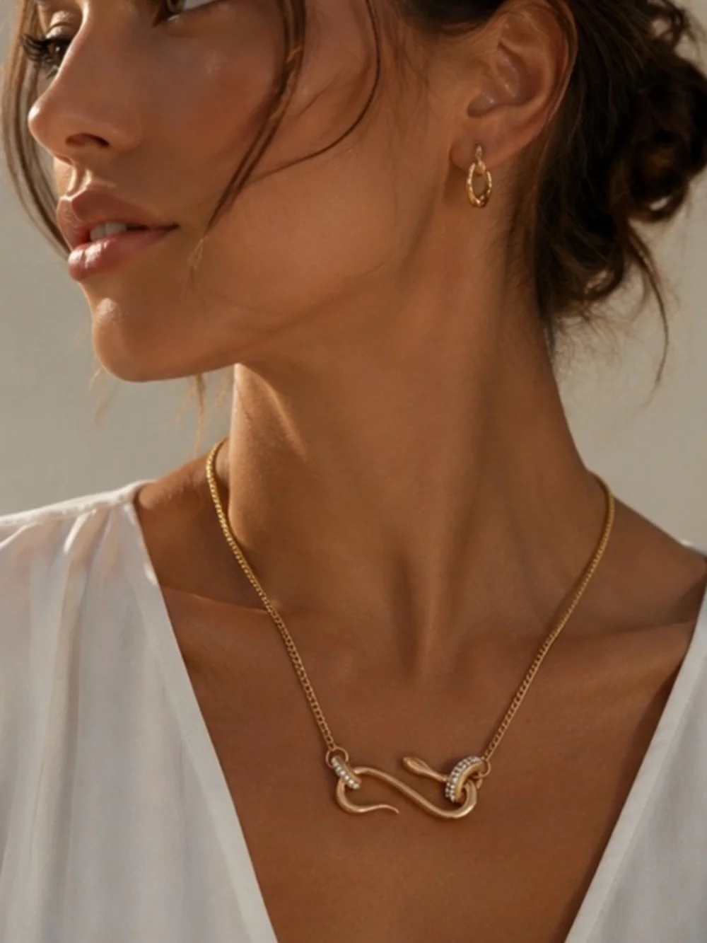 Sovereign Serpent Crystal Necklace